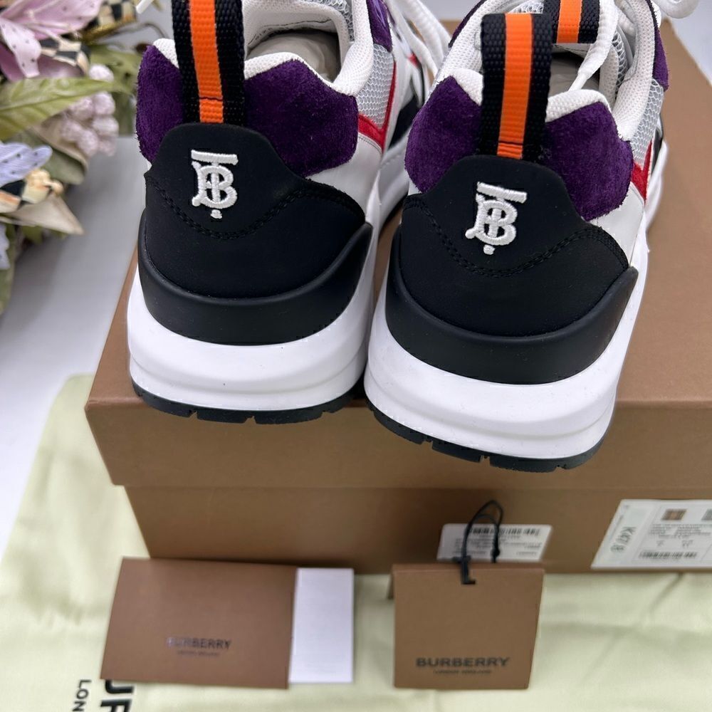 Men’s Burberry logo print trainer sneakers size 8, made in Italy - Picture 7 of 10